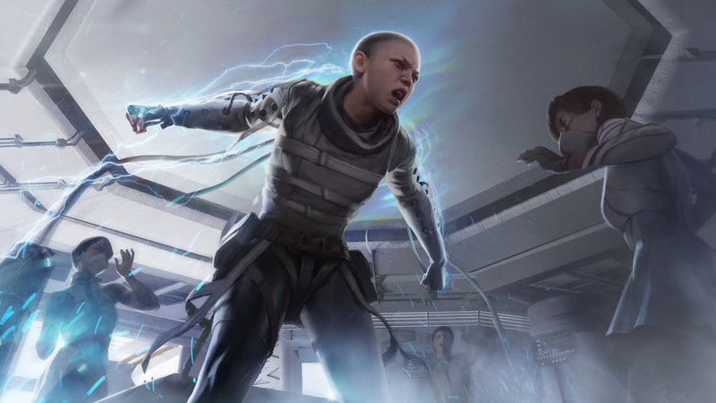 Concept art for Wraith, the only character with an Heirloom set so far.